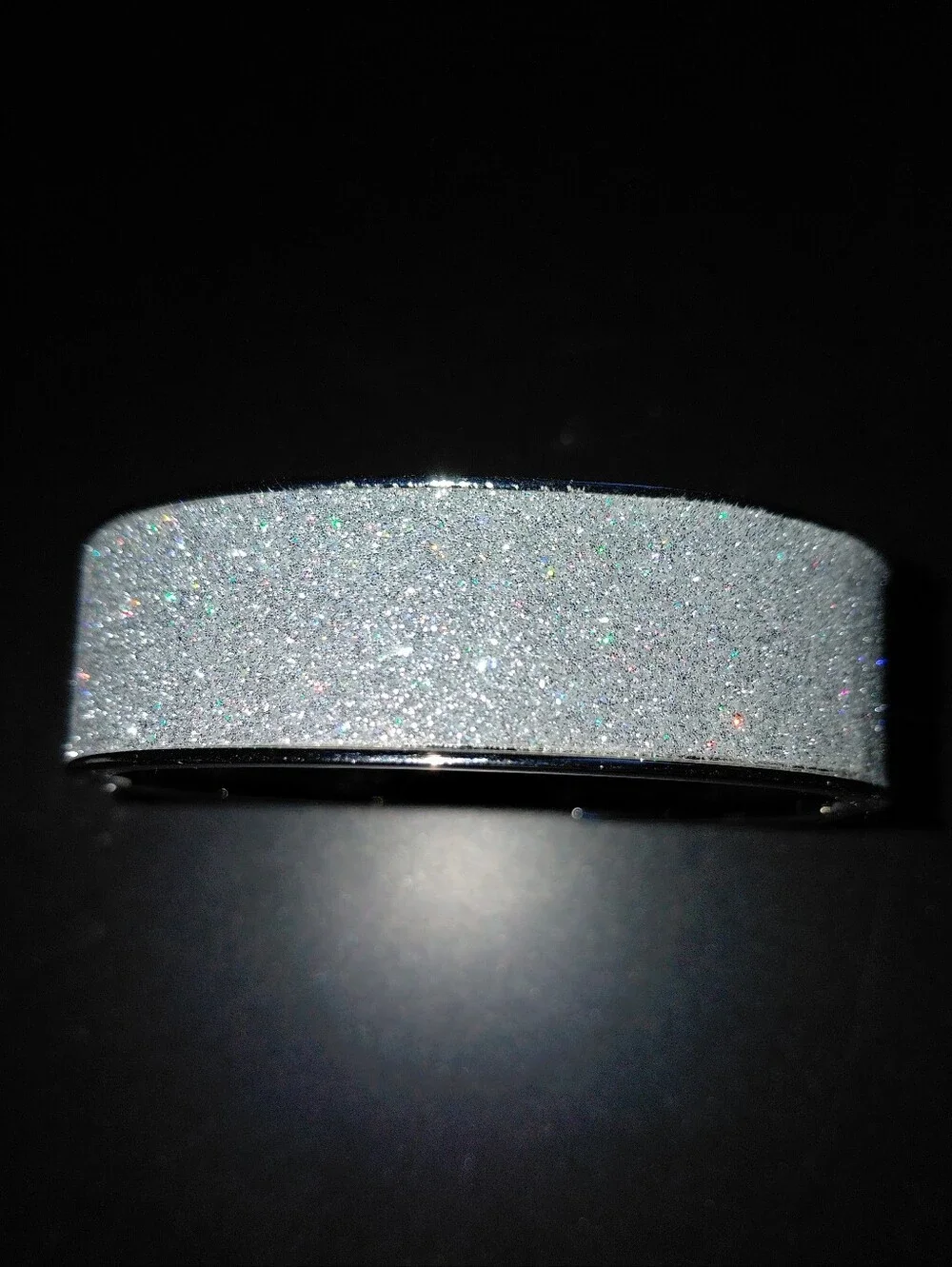 Strada Micro Silver Glitter Watch And Bracelet Set. New. Battery Works
